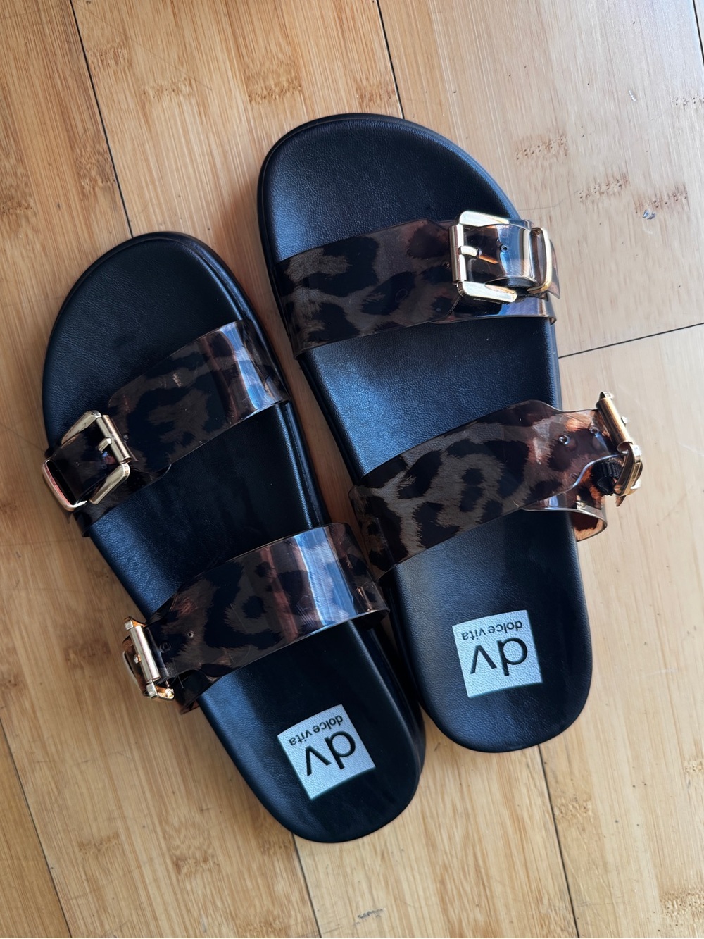 DOLCE VITA leopard print summer sandals sz 8